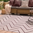 thumbnail image 6 of Superior Zig-Zag Indoor/ Outdoor Area Rug, 3' 6" x 5' 6", Beige, 6 of 10