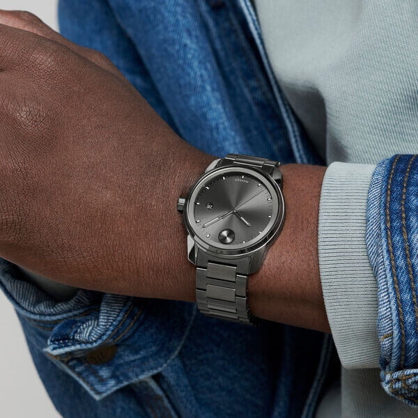 Movado bold gunmetal grey hot sale
