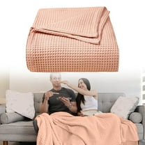 Clearance Woahu Womens Blankets And Throws,Winter Blankets Full Size,Weave Cotton Large Bed Throw Sofa Cover Travel Blanket Coziness to Your Bedroom Premises