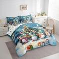 thumbnail image 3 of Manfei Cute Animal Penguin 7-Piece Bedding Comforter Set for Boys Girls,Xmas Tree King Bedding Sets,Happy Winter Christmas Ultra Soft Bed Sheets,Lightweight Room Decor,Reversible, 3 of 8