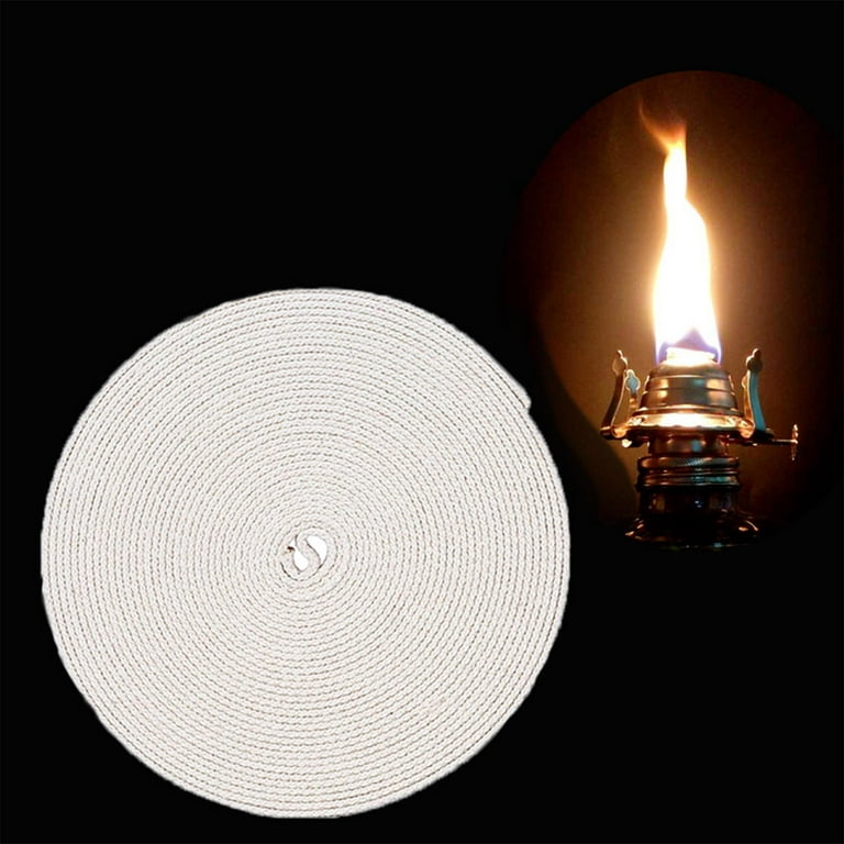 Oil Lamp Wick,Oil Lamp Wick Flat Cotton Lantern Wick,Home Outdoor Oil Lamp  Wick Cotton 10m,Oil Lamp Lanterns Wicks Burner with Stitch,32.8feet Alcohol  Lamp Wick , Lamp Wicks Oil Lamps 1.3cm 