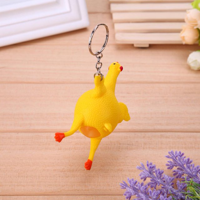 2XTricky Gadgets divertidos Juguetes Squeeze Chicken Egg Gallinas ponedoras Alivio del estrés Likrtyny juguetes de los niños