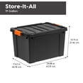 thumbnail image 6 of IRIS 19 Gal. Plastic Storage Bins with Lids, Latching Totes, Heavy Duty Containers 4Pk, 6 of 8