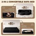 thumbnail image 5 of 78" Convertible Folding Sofa Bed, Queen Sleeper Sofa with Pillow, Modern Teddy Fabric Floor & Futon Loveseat Couch, Foam Folding Mattress Sleeper for Living Room, Guest Use, Office,Apartment, 5 of 18
