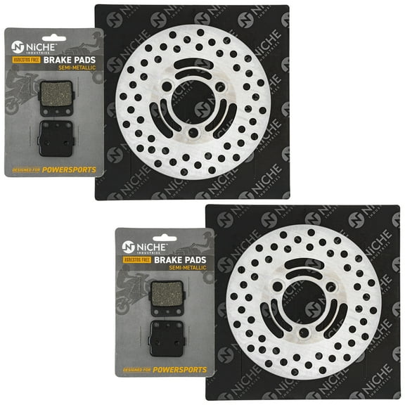 Niche Front Brake Rotor Pad Semi Metallic Kit for Suzuki Quadsport Z400 ATV MK1006440