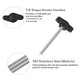 thumbnail image 3 of Uxcell 6Pack Tee Wing Knobs Thumb Screws, M4 x 50mm T Shape Clamping Screw Knob 27mm Dia., Black, 3 of 6