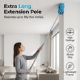 thumbnail image 5 of Ceiling Fan Cleaner Duster, Reusable Microfiber Duster with Extension Pole,Removable Dusters for Cleaning Walls Bookshelves Door Window Top (Blue), 5 of 6