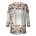 thumbnail image 5 of Craaazy Women's Carnival Trendy Shirts Crewneck 3/4 Sleeve Colorful Mardi Gras Tops Gifts, 5 of 8