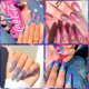 thumbnail image 3 of Polvo de uñas cromado - Polvo de uñas dorado holográfico 6 colores Efecto espejo y burbuja Decoración de uñas Juego de pigmentos de manicura, 3 of 7