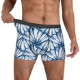 thumbnail image 2 of Salouo Blue Shells Print Men's Boxer Briefs,Breathable Underwear Elastic Waistband Briefs for Men -Small, 2 of 8
