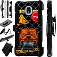 thumbnail image 1 of Compatible with Cricket Icon 2 (2020) Hybrid LuxGuard Holster Phone Case Cover (Mad Dog Caution), 1 of 1