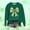 Shirts-276Army Green, variant on LEKWK Womens Tops Casual Ribbon Graphic Graphic Sweatshirts Long Sleeve Sweatshirts Light Green Shamrock Pattern Bow Sweaters