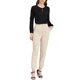 thumbnail image 2 of BLUSA DE CHIFFON ELEGANTE PARA MUJER CON ESCOTE EN FORMA DE LLAVE Y MANGAS DE PATCHWORK M NEGRO, 2 of 8
