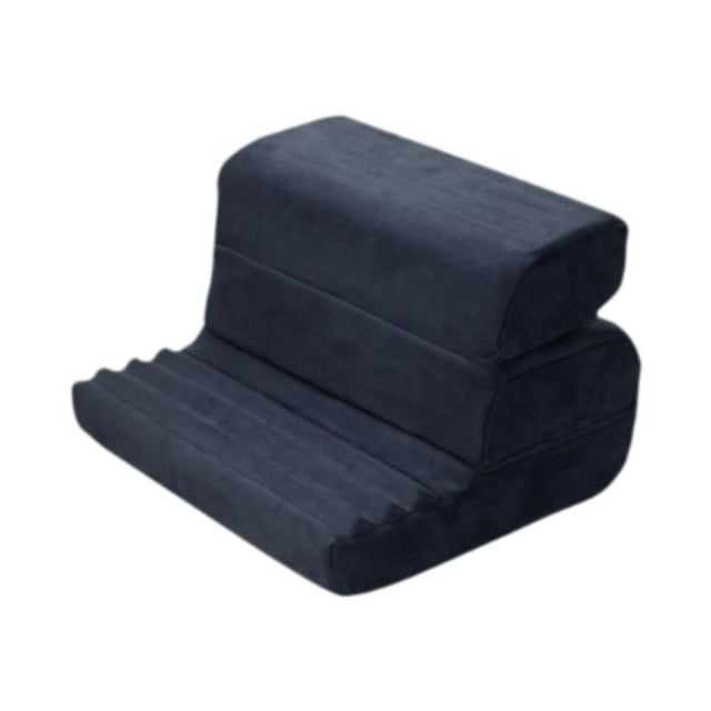 Soporte de almohada de tableta 3 Ajuste de ángulo Accesorio multifuncional portátil para viajes de carretera largos con más profundo Negro
