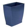 thumbnail image 5 of Small Plastic Bathroom Trash Can Slim Rectangle Garbage Bin Compact for Bedroom Office Dorm Navy Blue, 5 of 5