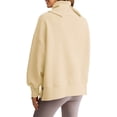thumbnail image 4 of LANGWYQU Long Sleeve Turtle Neckline Women Casual Hoodies Side Zipper Sweatshirt, 4 of 5