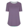 thumbnail image 4 of Womens Tops Dressy Casual Short Sleeve Plus Plus Size Womens Shirts Trendy Summer Tees for Women 2025 Trendy Clearance Deals, 4 of 5
