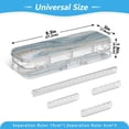 thumbnail image 3 of Plastic Pencil Box Large Capacity Pencil Boxes Clear Boxes with Snap-Tight Lid Stylish Office Supplies Storage Organizer Box Blue and Gold Swirling, 3 of 7