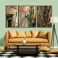 thumbnail image 3 of IDEA4WALL 3 Piece Framed Canvas Wall Art for Living Room, Bedroom Italy City Landscape Canvas Prints for Modern Home Decoration Ready to Hang, 3 of 4