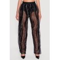 thumbnail image 3 of Women's Contrast Ruffle Trim Organza Pants, 3 of 4