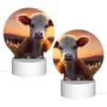 thumbnail image 2 of Daiia Sunset Calf Flower Field Pattern Acrylic Night Light, LED Touch Light, Bedroom Night Light, Soft Glowing Lamp Perfect Gift for Mother's Day, Birthday, or Christmas, 2 of 9