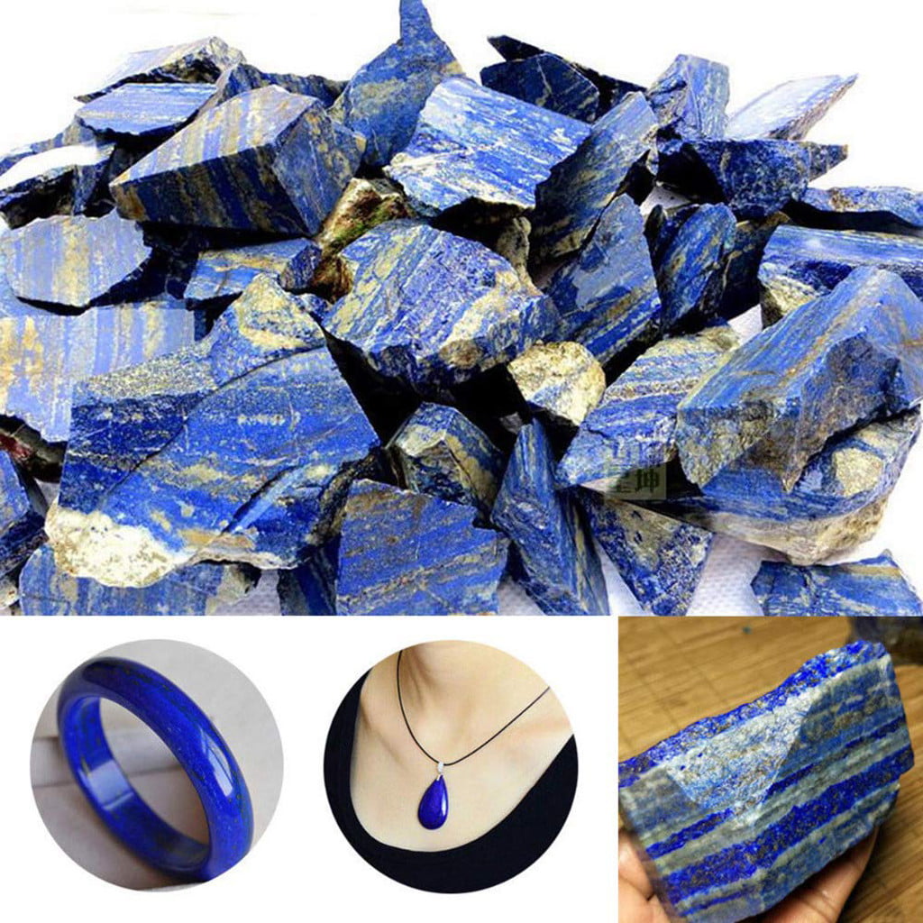 100g Natural Rough Afghanistan Lapis lazuli Crystal Raw Gemstone Mineral StoneXJ 