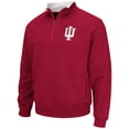 thumbnail image 2 of Men's Colosseum Crimson Indiana Hoosiers Big & Tall Tortugas Logo Quarter-Zip Sweatshirt, 2 of 3