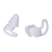Jangslng 1 Pair Noise Reduction Earplugs Shark-Fin Anti-slip Design Portable Waterproof Ear Wear Hearing Protection Reusable Swimming Sleeping Silicone Silent Ear Plugs Extra Accessories