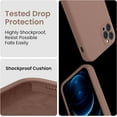 thumbnail image 4 of for iPhone 12 Pro Max Case, Silicone Upgraded [Camera Protecion] Phone Case with Soft Anti-Scratch Microfiber Lining, 6.7 inch, Light Brown, 4 of 11