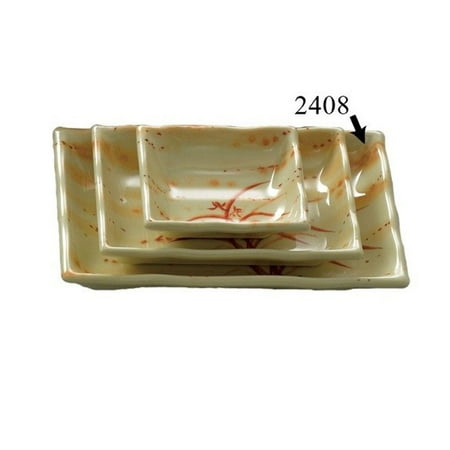 

Gold Orchid 12 Oz 8 1/2 X 5 3/4 Wave Rectangular Plate Melamine Pack of 6 4 packs