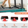 ADNOOM Treadmill with Desk, 300lbs Capacity Treadmill with Incline