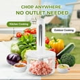 thumbnail image 6 of Glass Food Processor, Small Food Processor with 2 Blades and 4 Bowls(1500ml/8 Cup + 3×150ml/3x0.5 Cup), Cordless Electric Meat Grinder for Meal Prep Baby Food Sauces, 6 of 7