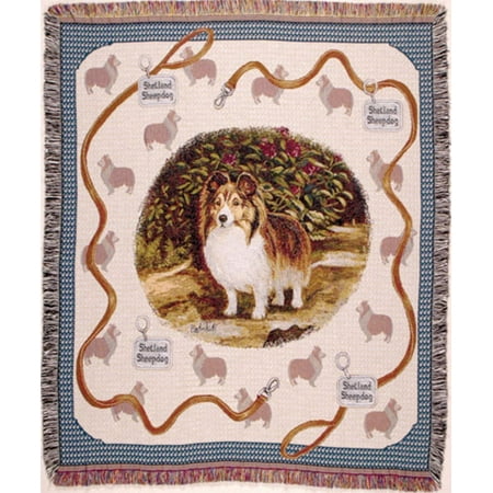 Shetland Sheepdog Sheltie Tapestry Throw 50