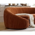 thumbnail image 5 of Kevinplus 4-Seat  Modern Design Curved Shaped Sofa Couch for Living Room, Apartment,Orange, No Need to Assembly, 5 of 12