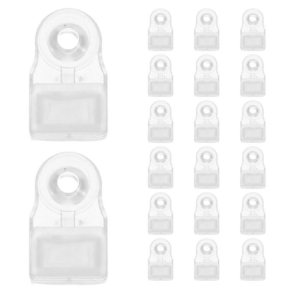 OUNONA Clear Plastic Mirror Holder Clips Wall Mounting for Home Use Easy Installation 20 Pieces Set