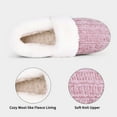 thumbnail image 5 of Litfun Women's Chenille Knit House Shoes Fleece Lined Memory Foam House Slippers, Pink, Size 10-11, 5 of 7