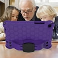 thumbnail image 7 of Galaxy Tab A 8.0 (T290 T295) 2019 Case, Allytech Silicone Rugged Shockproof Heavy Duty Protective Silicone Back Cover with Kickstand Pencil Holder Shoulder Strap Case Cover for Kids Kiddie, Purple, 7 of 7