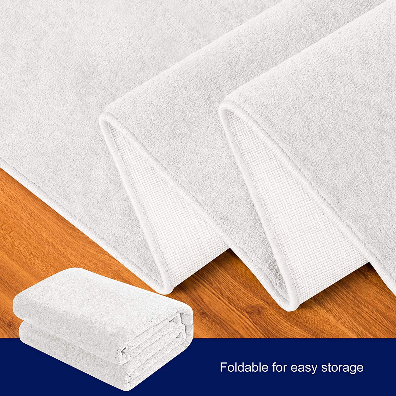 "Subrtex Modern Area Rugs Soft Anti-Stain Durable Carpets (3'×5',White)"