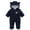 Navy, variant on Up to 30% off Winter New Baby Placket And Velvet Jumpsuit for Baby Outdoor Climbing Clothes 0-3 Months