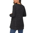 thumbnail image 2 of Gomelly Women Outwear Open Front Cardigans Soft Cardigan Sweater Ladies Knitwear Holiday Blouse Solid Color Black M, 2 of 3