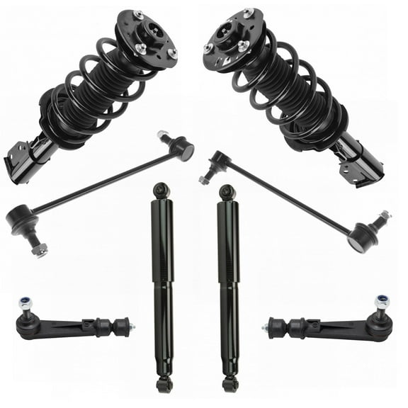 8 Piece Kit Front Suspension Strut Assembly Rear Shocks with Sway Bar Links SCA34827