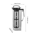 thumbnail image 3 of Cold Brew Coffee Maker Pitcher, 2.2L Cold Brew Pitcher with Removable Filter, Leak-Proof Iced Tea and Fruit Infuser Pitcher for Fridge Storage, 3 of 7