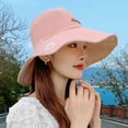 thumbnail image 5 of Yirtree Women's Packable Reversible Marguerite Embroidery Hat UV Sun Protection Wide Brim Summer Beach Cap, 5 of 7