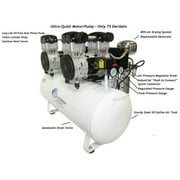 4 HP 20 Gallon 20040DCAD Ultra Quiet and Oil-Free Hot Dog Air Compressor with Air Dryer