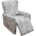 thumbnail image 6 of Jokapy Recliner Slipcover Stretch Printed Fabric Furniture Chair Cover, White, 6 of 10