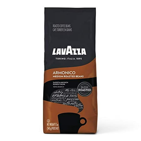 Lavazza Armonico Whole Bean Coffee Blend, Medium Roast, Medium Roast, 12