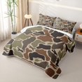 thumbnail image 3 of Feelyou Plane Camo Twin Quilt Set for Boys, Rustic Camouflage Twin Coverlet Set for Boys Girls, Green, 2 Pieces, 3 of 7
