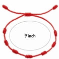 thumbnail image 6 of K-KED 7 Knots Good Luck Red Bracelets Kabbalah Amulet Thread String Anklet Unisex Gift-4 PCS, 6 of 9