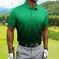 thumbnail image 5 of VSSSJ Men's Golf Shirts Short Sleeve Moisture Wicking Casual T-Shirt Quick Dry Regular Fit Button Athletic Tennis Collared Shirts Army Green XXXXL, 5 of 5