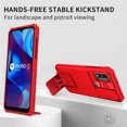 thumbnail image 5 of Tarise for Motorola Moto G Stylus 5G 2021 Phone Case with Slide Camera Cover, Kickstand Rugged Shockproof TPU Rubber Silicone Anti-Scratch Hard PC Back Case Cover for Moto G Stylus 5G 6.8", Red, 5 of 8